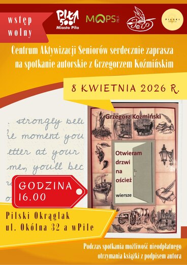 Otwieram drzwi na oścież|Spotkanie autorskie z Grzegorzem Koźmińskim