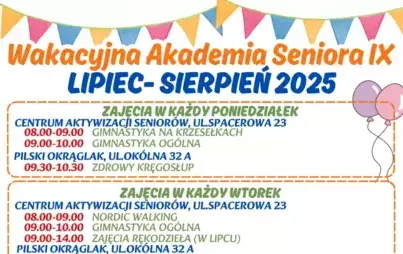 Zdjęcie do Wakacyjna Akademia Seniora IX