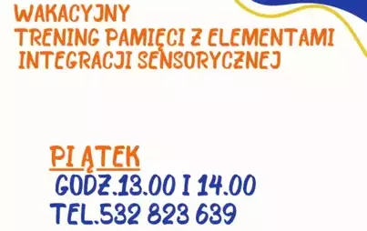 Zdjęcie do Wakacyjny Trening Pamięci z Elementami Integracji Sensorycznej
