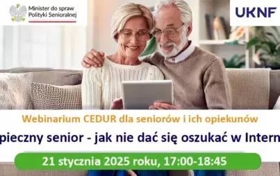 Zdjęcie do Bezpieczny senior - jak nie dać się oszukać w internecie|Webinarium