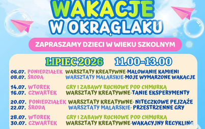 Zdjęcie do WAKACJE W OKRĄGLAKU|GRY I ZABAWY POD CHMURKĄ
